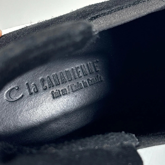 La Canadienne Nikki Black Waterproof Suede Leather High Top Sneakers Size 10 - Picture 11 of 13